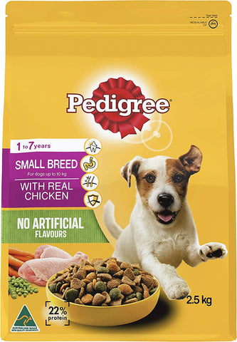 Small Breed Chicken Dry Dog Food 2.5Kg Bag 4 Pack