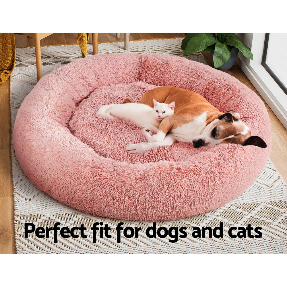 Calming Dog Cat Bed Pink - XL