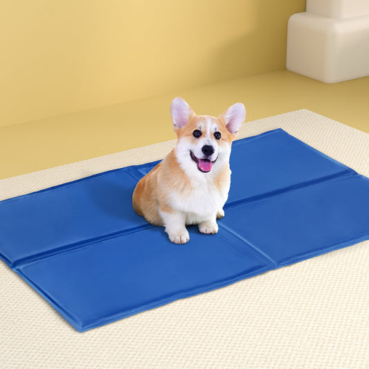 Self-cool Dog Cat Cooling Mat Gel - Blue - Medium