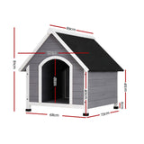Dog Kennel House Wooden Outdoor-Indoor Weatherproof - L
