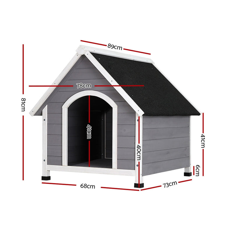 Dog Kennel House Wooden Outdoor-Indoor Weatherproof - L