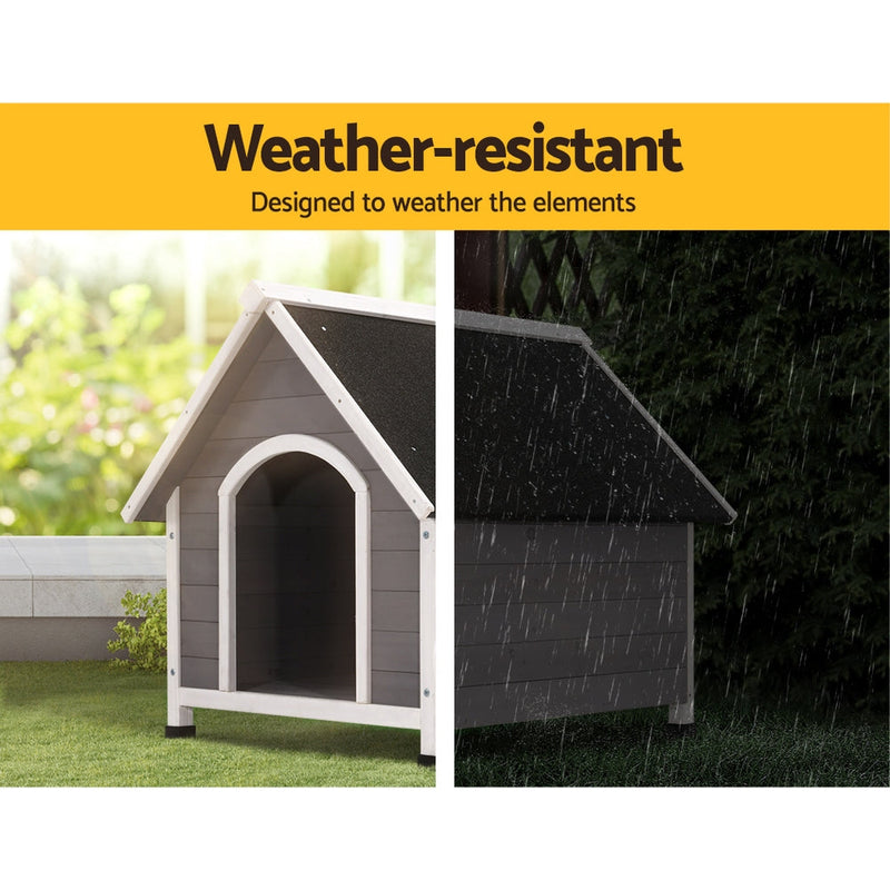 Dog Kennel House Wooden Outdoor-Indoor Weatherproof - L