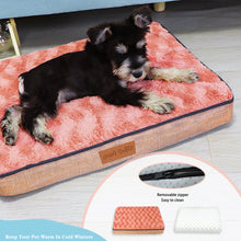 Memory Foam Pet Bed With Removable Washable Faux Fur Cover