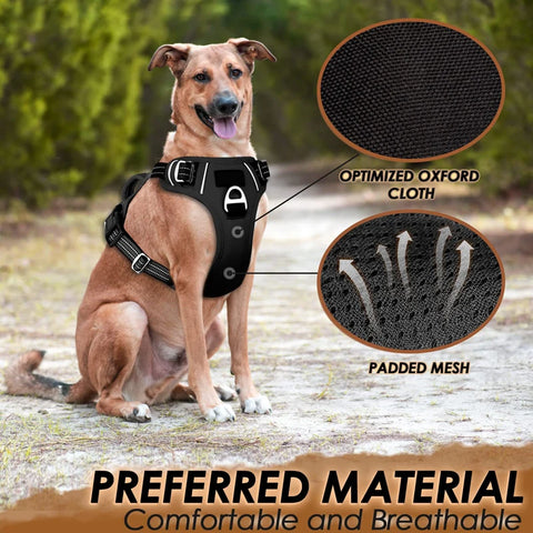 No Pull Dog Harness No Choke Easy Control Handle Reflective