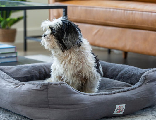 Electric Heated Pet Bed - Faux Fur Covering - Easy to Clean - Small