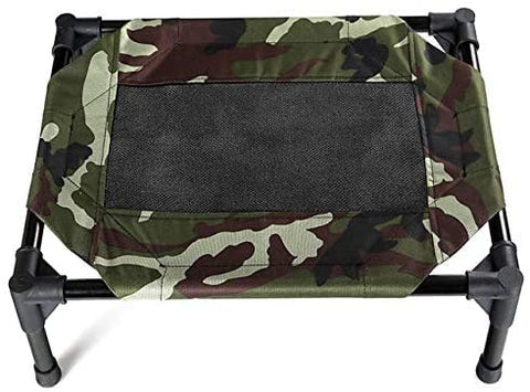 Elevated Camping Pet Bed (XL Army)