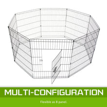 Pet Playpen 8 Panel 42in Foldable Dog Cage + Cover