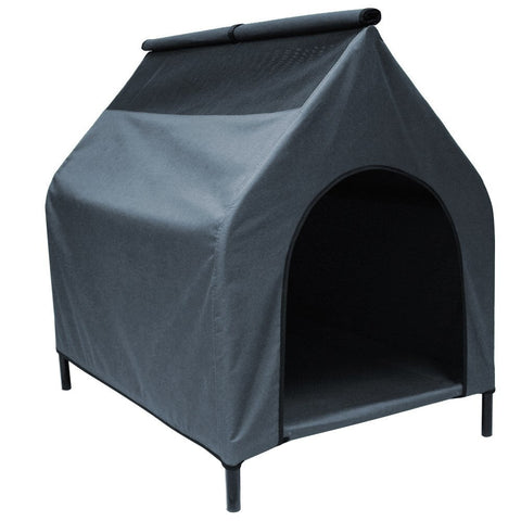 Waterproof Portable Flea and Mite Resistant Dog Kennel House Grey - XL