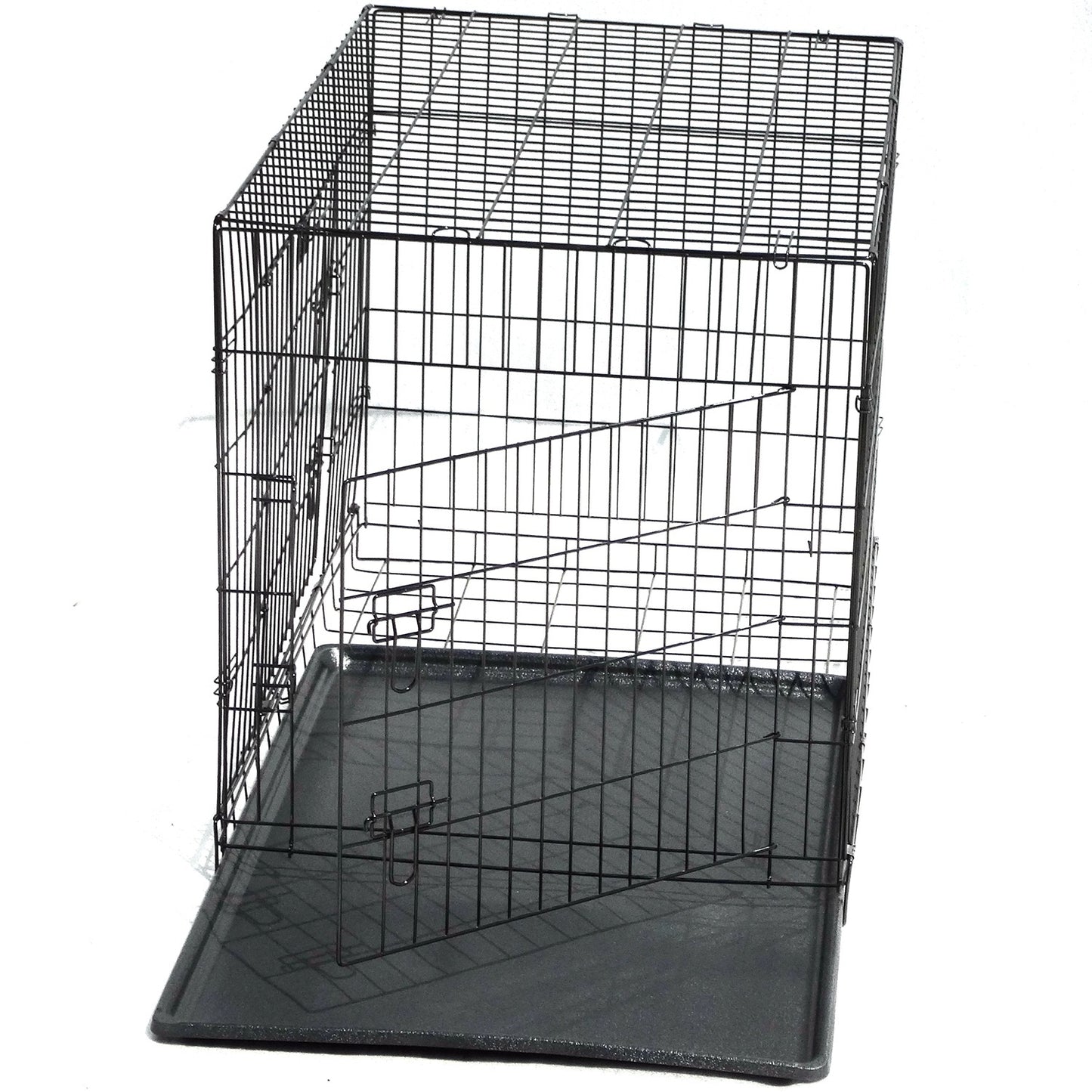 30' Collapsible Metal Dog Cage Carrier With Divider