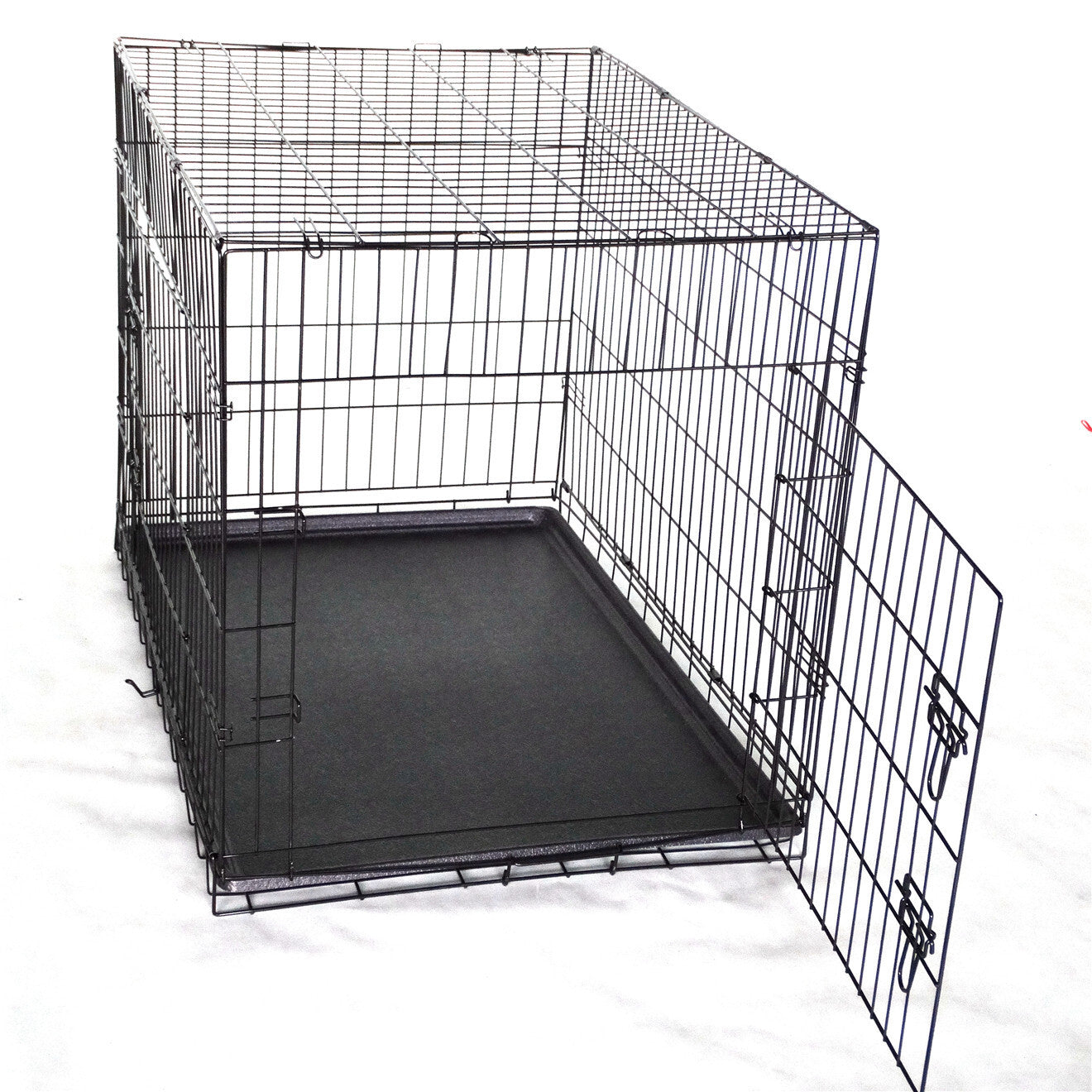 48' Collapsible Dog Cage Crate with Cover Blue