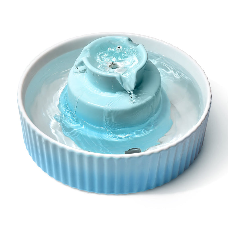 Ceramic Electric Pet Water Fountain Blue