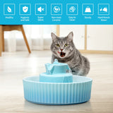 Ceramic Electric Pet Water Fountain Blue