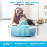 Ceramic Electric Pet Water Fountain Blue