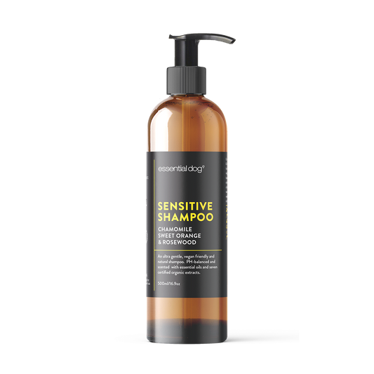 500ml Natural Sensitive Dog Shampoo (Chamomile, Sweet Orange & Rosewood)